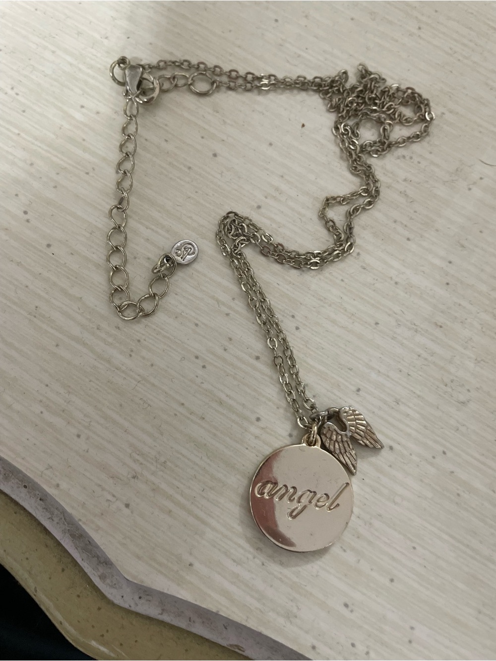 Angel Pendant Necklace Victorias Secret Vintage in Silver-Tone - Women’s Jewelry